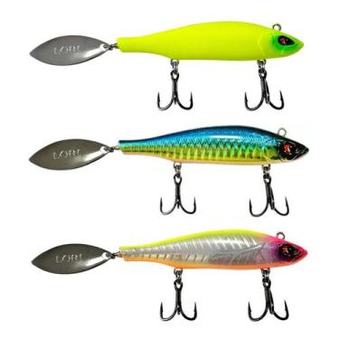 Imagem de Kit 3 Iscas Artificiais Pesca Meia Água Lori Face 85 8,5cm 20g, Kit 3