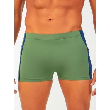 Imagem de Sunga Boxer Acquario 683.401 Masculina Bolso Com Zíper FPS 50 Microfib