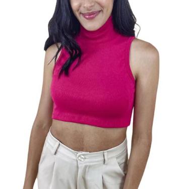 Imagem de Top Cropped Gola Alta de Ribana - Mayara Manzano, Pink, M