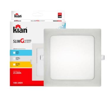 Imagem de Luminária Led Painel Slim Embutir 18W 4.000K Bivolt Kian, 7361083083