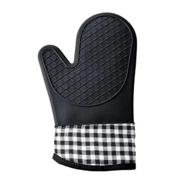 Imagem de luva de forno 1 unidade luva termica de tecido com silicone resistente