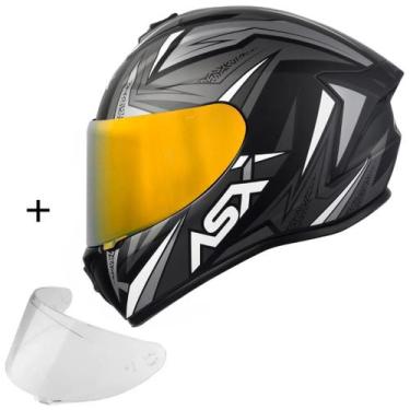 Imagem de Capacete Para Motociclista ASX Draken Vector + Viseira Extra Colorida,