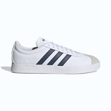 Imagem de Tênis Adidas Vl Court Base Branco Azul Marinho - Masculino, Branco, Ma