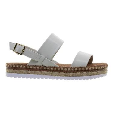 Imagem de Sandália Feminina Flatform Moleca 5447.518 Branca, 36, Branco