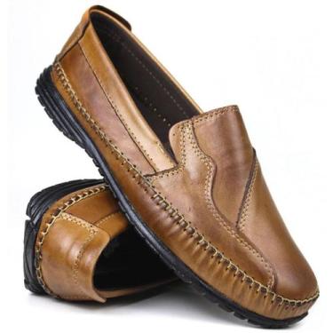 Imagem de Mocassim Drive Casual Masculino Confort Latego Couro - Onda Surf, Whis