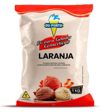 Imagem de Pó para Gelados Comestíveis Du Porto Sabor Laranja 1kg