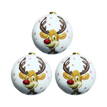 Imagem de Decorações Para Árvore De Natal De 8cm, Conjunto De 3 Peças, Bolas De 