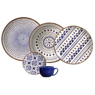 Imagem de Aparelho de Jantar 30 Peças Coup Asteca em Cerâmica Stoneware para Mesa Posta Porto Brasil