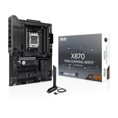 Imagem de Placa Mãe ASUS X870 MAX GAMING WIFI7, AMD, AM5, ATX, DDR5, Wi-fi 7, Bl