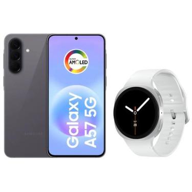 Imagem de Smartphone Samsung Galaxy A57 128GB Cinza - 5G + Smartwatch Galaxy Wat