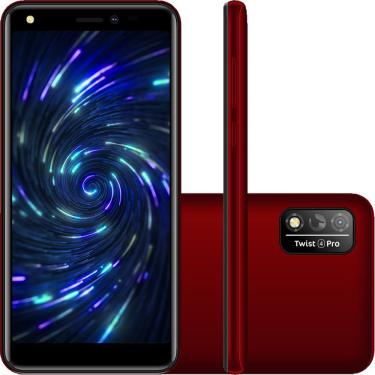 Imagem de Smartphone Positivo Twist 4 Pro 64GB Dual Chip Android 10 Tela 5.5" Octa-Core 1,6GHz 4G 8MP -  Vermelho Rubber