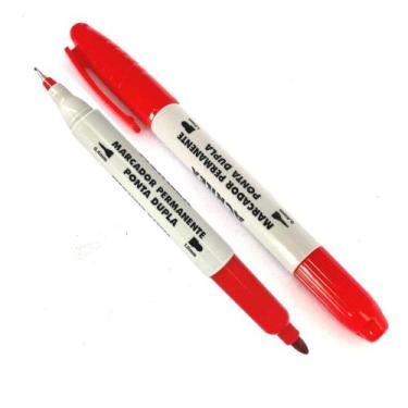 Imagem de Marcador Permanente Ponta Dupla Acrilex - 523 Vermelho