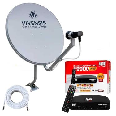 Imagem de Kit Antena Parabólica Vivensis com Bedin 9900s