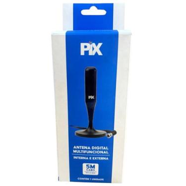 Imagem de Antena Digital Multifuncional Pix Interna/externa 5m Hdtv