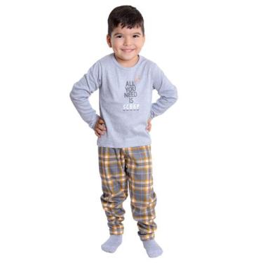 Imagem de Pijama de inverno Coleção Família baby menino Victory, 3, Cinza