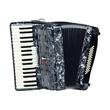 Imagem de Acordeon Cadenza 48 Baixos CD48/34 Cinza Perola C/Bag, Pianica, CD48/3