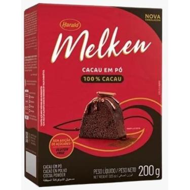 Imagem de Cacau em Pó 100% Puro Melken Harald 200g para Confeitaria Gourmet