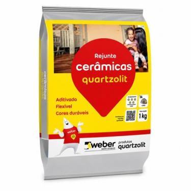 Imagem de Kit 15kg Rejunte Cerâmicas Flexível Piso Parede Quartzolit, Cinza Plat