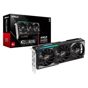 Imagem de Placa de Vídeo ASRock RX 9070 Challenger AMD Radeon, LED, 16GB, GDDR6,