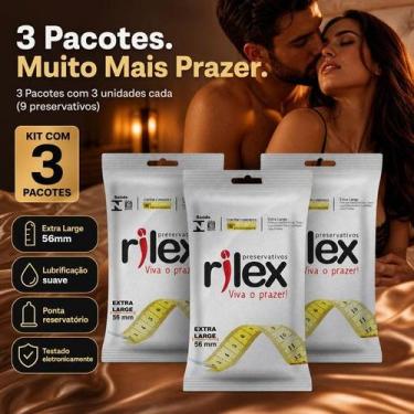 Imagem de Camisinha Preservativo Rilex Extra Grande com 9 unidades 3x3