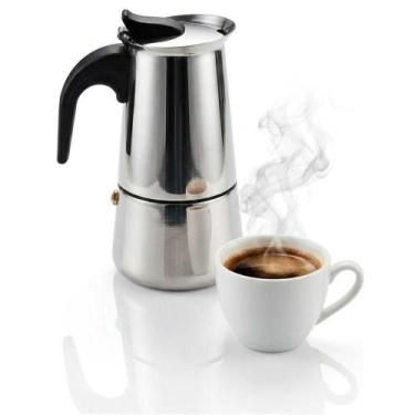 Imagem de Cafeteira Italiana Moka para Café 6 Xícaras Inox Sistema de Pressão Us