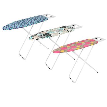 Imagem de Mesa de Passar Roupas Kala Metal em Dobrável Altura Regulável Branco Kala 110CM