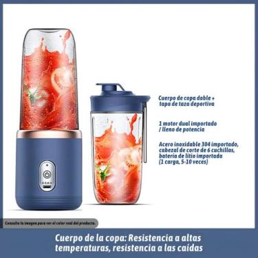 Imagem de Liquidificador portátil Azul Mini Juicer Azul, 400 ml USB - Abundio, A