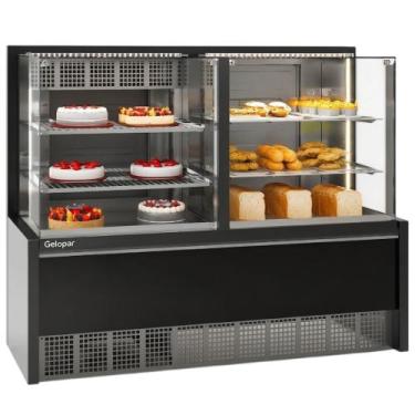 Imagem de Vitrine Neutra E Fria Aurora Grna-140r Preto Vidro Reto 220V - Gelopar