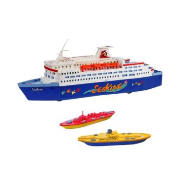 Imagem de Brinquedo Transatlântico + 2 Navios Frota Naval Máquinas - Guliver 111