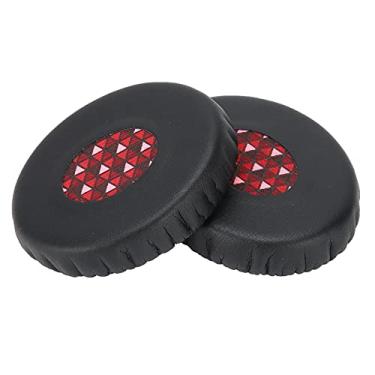 Imagem de Almofada de ouvido de substituição, alto desempenho de graves e alta elasticidade Almofadas de ouvido fáceis de instalar Flexível durável para fone de ouvido OE2 OE2I(Vermelho preto)