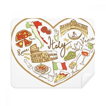 Imagem de Pano de limpeza de tela com bandeira nacional do cinema romano da Itália, 2 peças, tecido de camurça