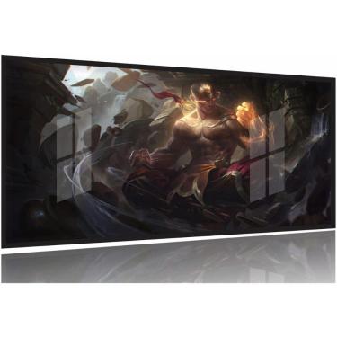 Imagem de Quadro Decorativos League of Legends 3 130x60 Moldura Preta 2x2