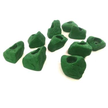 Imagem de Kit 10 Agarras Parede Escalada Realrocks Sem Fixador Verde