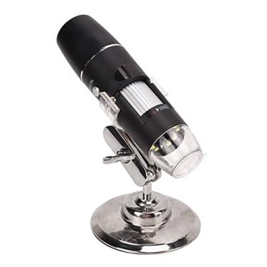 Imagem de Vbestlife Microscópio digital sem fio, microscópios de ampliação portátil 1000x com régua de correção e base giratória universal, para telefone, tablet