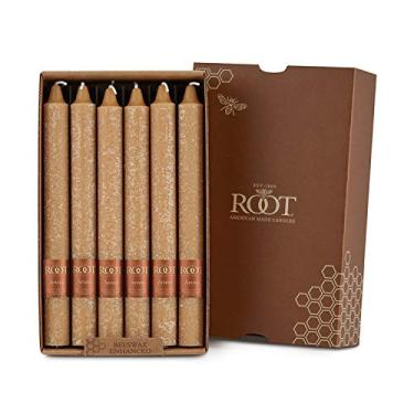 Imagem de Root Candles Velas de jantar sem perfume Arista Timberline de 22 cm, 12 unidades, cera de abelha