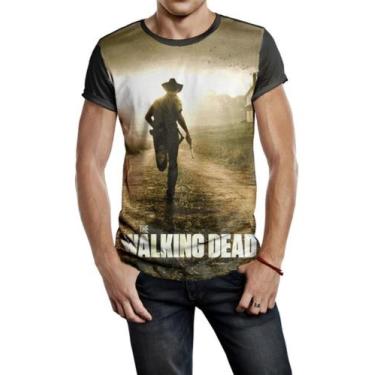 Imagem de Camiseta Masculina The Walking Dead Rick Grimes Ref:620 - Smoke