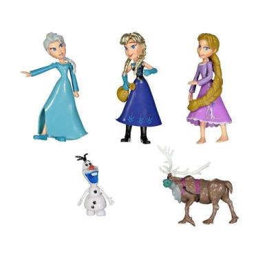 Brinquedo Boneca Frozen Elsa 37cm Passeio Com Olaf Infantil +3