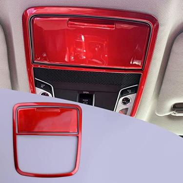 Imagem de MIVLA 2 peças/conjunto vermelho ABS luz de leitura dianteira do carro painel da lâmpada moldura da tampa, para Honda Accord 10th 2018 2019 2020 acessórios do carro