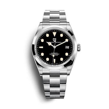 Imagem de Relógio de pulso Pagani Design masculino Automático de mergulhador Safira Vidro Aço Inoxidável 40 mm à prova d'água(Amarelo)