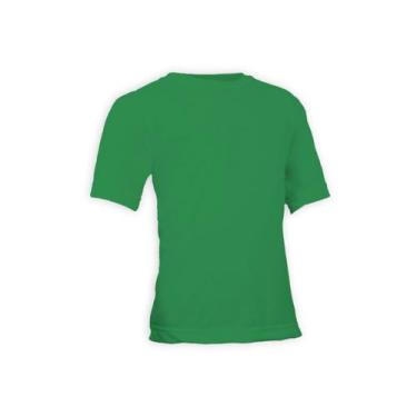 Imagem de Camiseta Lisa Algodão Colorida Juvenil Verde Bandeira - Del France