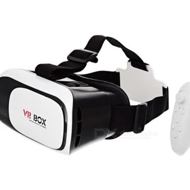 Vr Box Oculos Realidade Virtual Jogos Cardboard 3d + Controle - Online - VR  / Óculos de Realidade Virtual para Celular - Magazine Luiza