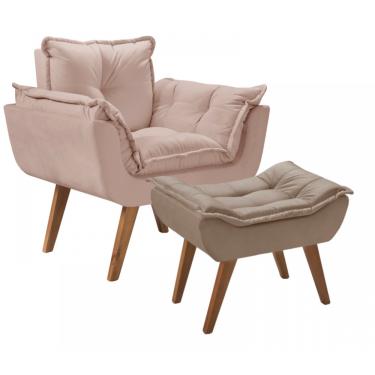 Imagem de Kit Poltrona Opalla Com Puff Moveis D Salla