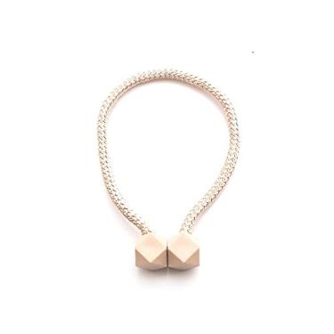 Imagem de Bandagem de cortina de forma criativa forte cortina magnética fivela magnética acessórios de cortina de bandagem, bege, 2 peças