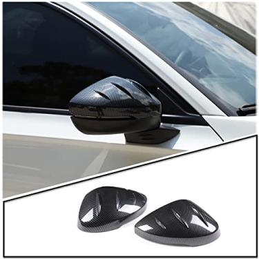 Imagem de Tampa da tampa do espelho retrovisor da porta, tampas de fibra de carbono Sytle com 11 Gen Civic 2022, decoração externa do protetor de espelho lateral (com sinal de virada)