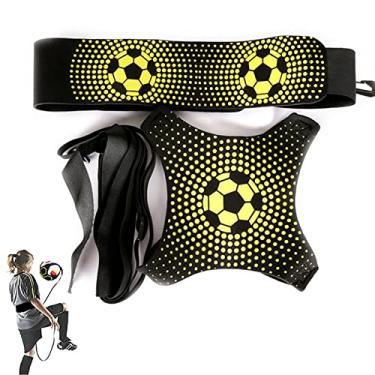 Imagem de Treinador de chute de futebol solo habilidades de treino cinto elástico mãos livres futebol vôlei rugby assistência esportiva para adultos, B, 17X25X4cm