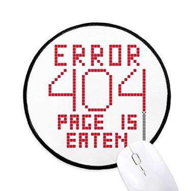 Imagem de DIYthinker Programador 404 Erro Página é Comido Mouse Pad Desktop Office Tapete Redondo para Computador