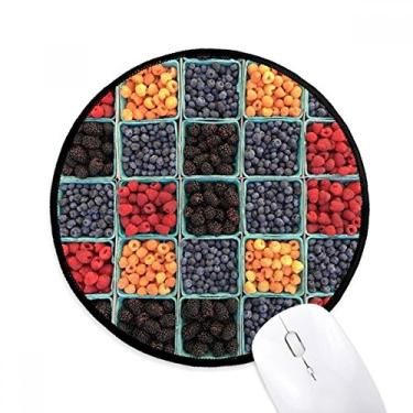 Imagem de DIYthinker Imagem de frutas frescas frutas silvestres fotografia natureza tapete de mouse desktop escritório tapete redondo para computador