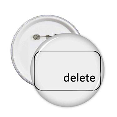 Imagem de Símbolo de teclado Excluir Art Deco Presente Moderno Pinos Emblema Botão Decoração Acessório 5 peças