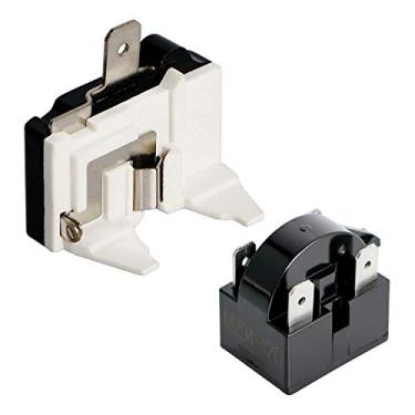 Imagem de Aopin Compressor de congeladores de 4 pinos 1/2HP 375W 12 Ohm protetor térmico de sobrecarga + relé de partida PTC para geladeira, peça de reposição para refrigerador de carro, congelador portátil, refrigerador de bebidas e vinho e cerveja, 1 peça