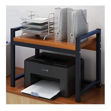 Imagem de KIZQYN Suporte de Impressora Doméstica Criativa Prateleira Superfície Rack de Armazenamento Duplo Multifuncional Moderno Minimalista Rack Multicamadas Rack de Cópia para Impressora de Mesa de Escritório (Cor: 1)